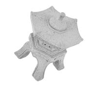 MUELODSIC Mini Japanese Stone Pagoda Lantern with Removable Top for Light Bead Outdoor Zen Garden Ornament Feng Shui Decoration for Patio Courtyard Balcony Fish Tank Micro Landscape