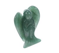 MUELODSIC Mini Natural Crystal Angel Figurine Hand-carved Crystal Sculpture for Home Decor and Festival Gatherings Versatile Guardian Angel Ornament Gift for Desk Garden Display