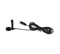 MUELODSIC Mini Type-c Lavalier Microphone with Active Noise Reduction Wired Condenser Mic for Smartphone Recording Plug and Play with Built Clip Compact Black Microphone for Live Streaming