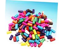 MUELODSIC Mixed Color Wooden Beads Cylindrical Tube Beads for Jewelry Making DIY Craft with Mini for Bracelets Necklaces Home Decor Approx