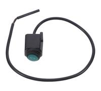 MUELODSIC Motorcycle Handlebar Light Switch Waterproof Green LED Button Alloy Mount for Headlight Fog Spotlights Suitable for Scooter and Motorbike