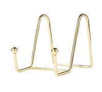 MUELODSIC Multi Purpose Iron Photo Display Stand Small Gold Frame Holder for Books Plates Albums Sturdy Desktop Rack for Home Office Studio Use Slip Design for Birthday Wedding Anniversary