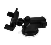 MUELODSIC Multifunctional Car Phone Bracket with Clamp - Screen Suction Cup Navigation Holder for Dashboard Windshield Office Desk Black