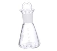 MUELODSIC Narrow-mouth Borosilicate Glass Erlenmeyer Flask with Graduations for Laboratory Use High Temperature Resistant Chemistry Glassware for Student Experiments and Organic Distillation