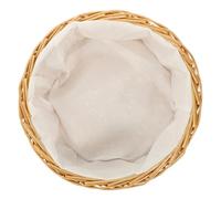 MUELODSIC Natural Woven Bread Basket with Liner Multi-function Wicker Snack and Fruit Storage Tray for Home and Office Portable Handcrafted Basket for Organizing Treats and Sundries
