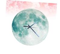 MUELODSIC Noctilucence Acrylic Wall Clock Earth Moon Design Creative Luminous Wall Clock for Living Bedroom Office Home Decor