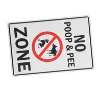 MUELODSIC Outdoor Dog Warning Sign No Peeing No Pooping Reminder for Parks Gardens Lawns Weather Resistant Metal Sign with Eye Catching Design for Dog Walkers