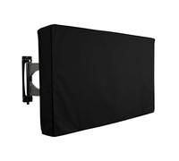MUELODSIC Outdoor Tv Cover Black Weatherproof Dustproof Tv Protector Cloth with Protection for LCD LED Plasma Screens Fit for Outdoor Use and All Mounts