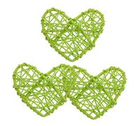 MUELODSIC Parrot Biting Toy Set 3pcs Woven Vine Heart Chewing Toys Colorful Rattan Balls for Parrots and Small Pet Birds Random Color