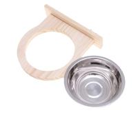 MUELODSIC Parrot Feeding Box Stainless Steel Bowl Small for Mini Macaw Cockatiel Conure Safe Bird Feeder Case Easy to Clean Educational for Pet Birds