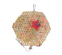 MUELODSIC Parrot Toys Chewing Biting Woven Bamboo Brushed Toys for Bird Rattan Balls Bird for Cockatiel