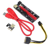 MUELODSIC Pcie Mining Graphics Card Riser Extension Card with Red Pvc and Copper Construction, Seamless Connection for Gamers and Multimedia Enthusiasts Laptop Use