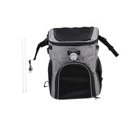 MUELODSIC Pet Bike Carrier Backpack Multifunctional Breathable Dog Carrier Pouch Detachable Storage Grey Outdoor Small Pet Bicycle Bag