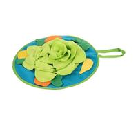 MUELODSIC Pet Foraging Mat for Rabbits and Small Animals Interactive Bunny Snuffle Pad with Hidden Treats Energy-consuming Food Dispenser Green Floral Design for Healthy Weight Control and