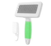 MUELODSIC Pet Grooming Comb for Dogs and Cats with Nonslip Ergonomic Handle Wide Plate Dematting Rake for Shedding and Detangling Comfortable Grip Tool for Multi-pet Households