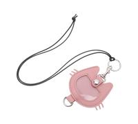 MUELODSIC Pet Hair Keepsake Keychain PU Leather Memorial Keyring for Pet Owners Hair Storage Pendant Gift for Cherished Companion Remembrance Accessory in Pink