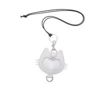 MUELODSIC Pet Hair Storage Keychain PU Leather Memorial Pet Keepsake Bag Pendant Cat Head Design Elegant Organizer