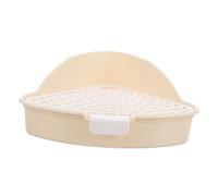MUELODSIC Pet Triangle Potty Trainer for Small Animals Corner Litter Tray with Detachable Design Space-saving Triangle Shape for Rabbits Chinchillas Guinea Pigs and Ferrets Indoor Use