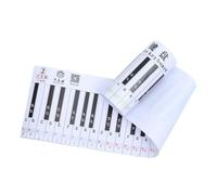 MUELODSIC Piano Keyboard Practice Chart 88-key Finger Simulation Guide Staff Paper, English Note Names and Sharp/flat Signs, Black and White Wall Hanging for Beginner Keyboard Training