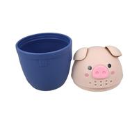 MUELODSIC Pig Shaped Baby Bath Rinse Cup with Large Capacity, Cartoon Blue Shampoo Washing Cup Made of Sturdy Pp Material, Practical Waterfall Rinse Scoop for Bathing and Bathroom Use