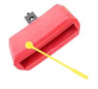 MUELODSIC Plastic Latin Percussion Cowbell Drum Accessory Red Frame Percussion Instrument Suitable for Drum Kits and Live Performance