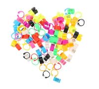 MUELODSIC Plastic Pigeon Foot Rings and Pet Bird Leg Bands with Numbered Snap Closure, 8mm Sturdy Plastic Bird Rings, 100 Pieces for Pigeon and Chicken Identification Supplies