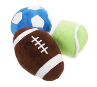 MUELODSIC Plush Mini Sports Balls for Pets Soft Soccer Tennis for Puppies and Cats Teeth Cleaning Chew with Vibrant Design Indoor Fetch and Chewing Activity Balls