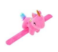 MUELODSIC Pop Circle Bracelet Cartoon Tag Playtime Soft Unicorn Party Slap Bracelets Stuffed Animal Wristband Party Wristbands Rosy Plush Random Color