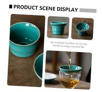 MUELODSIC Porcelain Tea Filter with Base Stand Premium Ceramic Tea Strainer for Jasmine Green Oolong Ceremony Tool for Loose Leaf Brewing at Home Office and Stylish