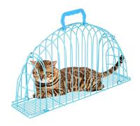 MUELODSIC Portable Cat Bath Cage Small for Cats Up to Wear Resistant Metal Pet Shower Cage with Fine Workmanship Easy to Use with High Air Permeability