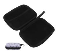 MUELODSIC Portable Hard EVA Earbud Case 14X10X4Cm - Shockproof Data Cable Organizer Pouch for Earphones, USB Flash Drives Storage Bag, Travel Carrying Headset Cord Protector