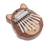 MUELODSIC Portable Mini Kalimba Thumb Piano Small Fingertip Instrument with Clear Ethereal Sound Multi-purpose Music and Learning Tool Deep Wood Color Gift for Beginners and Enthusiasts