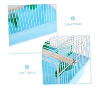 MUELODSIC Portable Parrot Travel Cage with Built Perch and Food Box Small Bird Carrier for Parakeets Lovebirds and Small Animals Includes Water Dispenser for Convenient Feeding the Go
