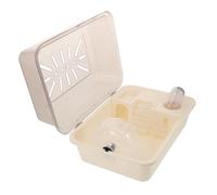 MUELODSIC Portable Small Pet Cage with Ventilation Sturdy Plastic Hamster Habitat for Rabbits Hedgehogs Mice Indoor Outdoor Travel with Distinct Sleep Eat