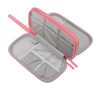 MUELODSIC Portable Travel Electronic Organizer Bag Cable Organizer Case with Zipper Storage for Digital Accessories Headphones USB Drives Practical Carrying Case for Business Trips Vacations Pink