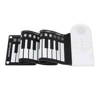 MUELODSIC Portable, with Roll Keyboard 49-key Piano Roll-up Electronic Built-in Speaker Silicone Foldable and Lightweight USB Midi Keyboard for Adults Music Practice and Travel