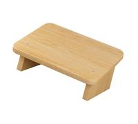 MUELODSIC Portable Wood Footstool Oak Color Small Step Ladder Non Slip Foot Rest for Office and Home Stable Lightweight Stool for Comfortable Posture and Leg Support