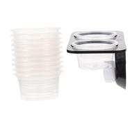 MUELODSIC Practical Double Container Reptile Feeder with Stable Suction Cups Escape Food and Water Bowls for Geckos Lizards and Crawling Pets and Easy to Install