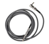MUELODSIC Professional Braided Guitar Cable with Straight and Right Angle Plugs for Acoustic and Electric Folk Guitars Flexible Audio Cord for Stage Ktv and Home Use