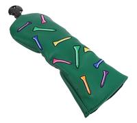 MUELODSIC PU Golf Club Headcover with Thick Plush Lining Embroidered Golf Tee Design Protective Driver Wood Putter Cover for Fairway and Rescue Clubs Lightweight and Portable Green Ut