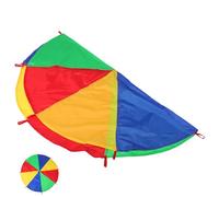 MUELODSIC Rainbow Parachute for Kindergarten Diameter Outdoor Indoor Play Equipment for Preschool Learning Engaging Design Enhances Teamwork Cognitive Skills