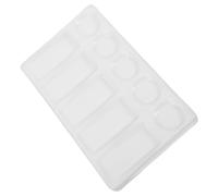 MUELODSIC Rectangular Plastic Watercolor Palette White Surface for Mixing and Leak Design with Round and Rectangular Wells Suitable for Gouache Acrylic Oil Painting
