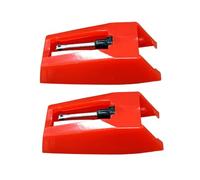 MUELODSIC Red Vintage Gramophone Replacement Needle Stylus with Aluminum Arm Conical Diamond Tip for Turntable Record Player High Sound Quality Easy Installation
