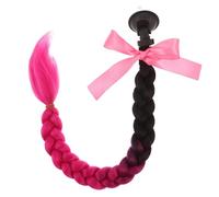 MUELODSIC Removable Long Motorcycle Helmet Braid Ponytail Extension 25" with Suction Cup Hair Accessory for Women on Bikes, Scooters, and Dirt Bikes