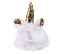 MUELODSIC Reptile Plush Hat Unicorn Shape Small Colorful Festival Party Pet Hat Cosplay Ornament for Lizards and Small Pets Random Color