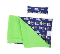 MUELODSIC Reptile Sleeping Bag with Pillow and Blanket Soft Cotton Pet Bed for Lizards and Bearded Dragons Blue and Green Warm Cozy Habitat Accessories for Small Pets