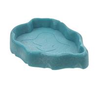 MUELODSIC Reptile Water Dish with Ramp Integrated Food and Water Bowl for Turtles Lizards Snakes Bearded Dragons Terrarium Feeding Bowl for Home and Pet Store Use