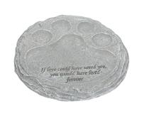 MUELODSIC Resin Dog Memorial Tombstone for Garden and Indoor Use Pet Gravestone with Unique Paw Pattern Compact Resin Pet Tombstone for Remembering Beloved Dogs