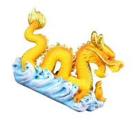 MUELODSIC Resin Dragon Statue Cake Decorating Animal Ornament for Birthday and Year Festive Cake Toppers Indoor and Outdoor Micro Landscape Decoration