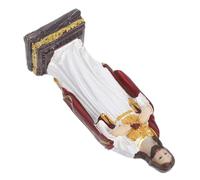 MUELODSIC Resin Holy Father Statue Religious Ornament for Home and Church Indoor Christmas Decor Miniature Figurine with Detailed Craftsmanship and Festive Spiritual Design